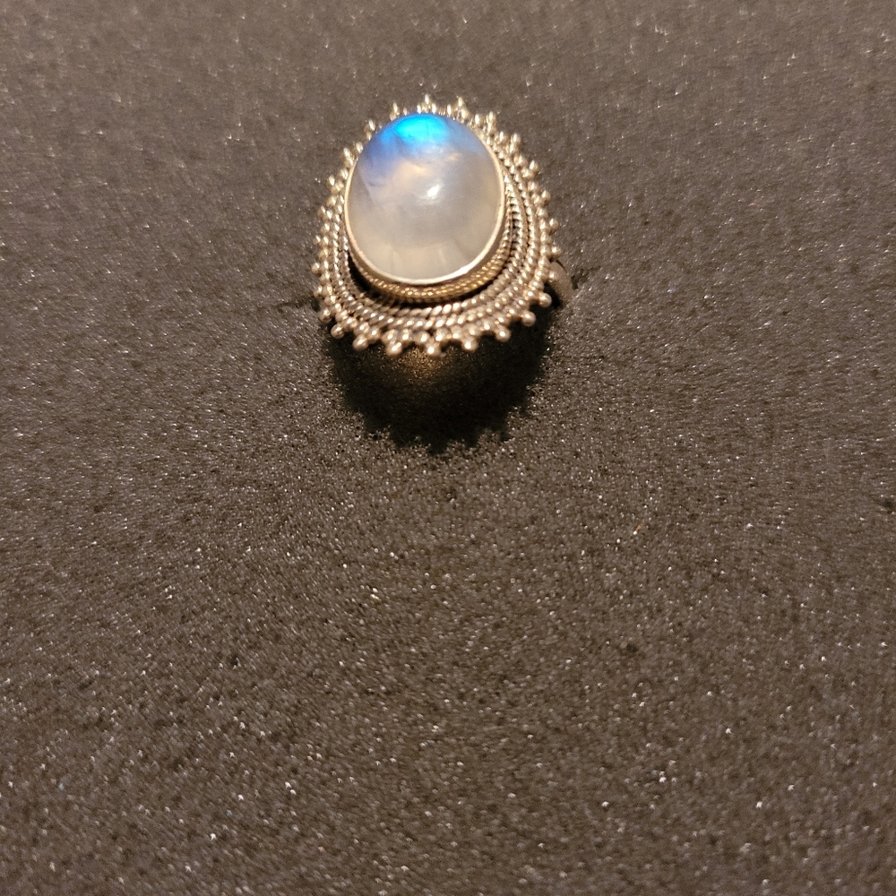 Sterling Silver Moonstone ring, size 9